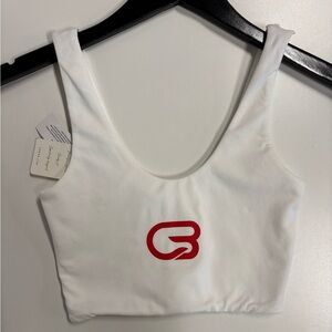 CUTE🦋Cyclebar White Tank Top with Red Logo